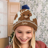 Cute Highland Cow - Personalized Highland Cow Beanie Hat