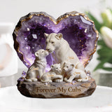 White Lion Mama - Personalized Mother Custom Shaped Acrylic Plaque