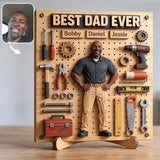Dad Fixer Of All Things - Personalized Father 2 Layered Wood Sign / Wood Plaque