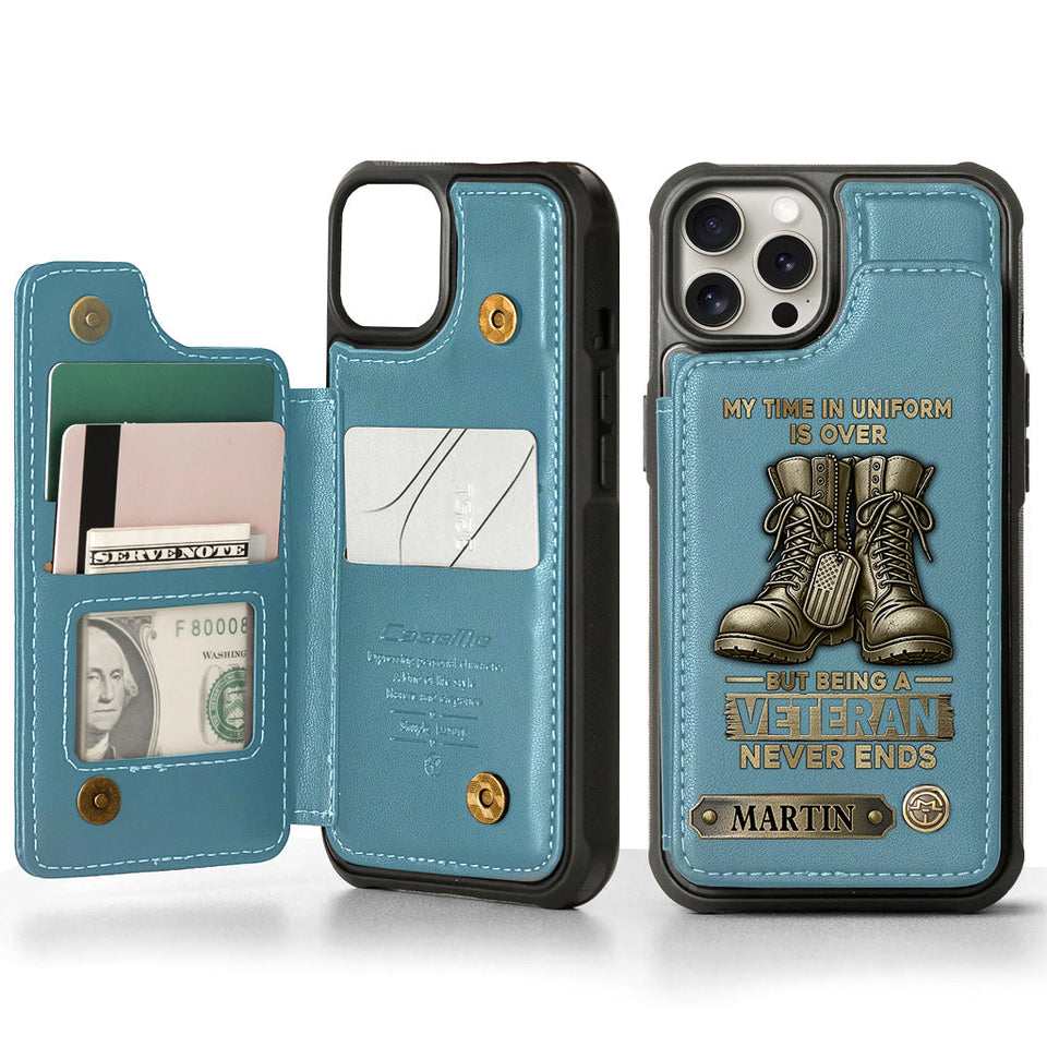 Proud Veteran - Personalized Veteran Wallet Phone Case