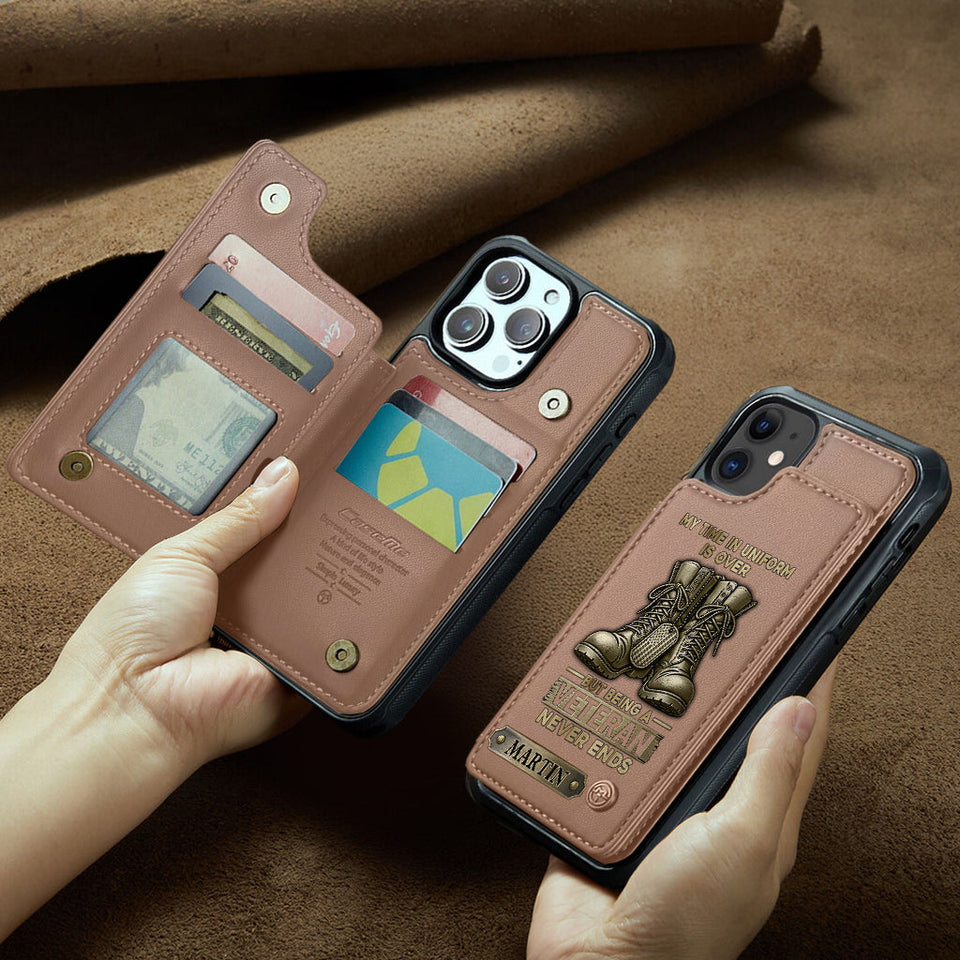 Proud Veteran - Personalized Veteran Wallet Phone Case