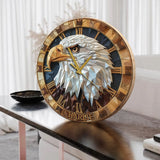 Love Bald Eagle - Personalized Bald Eagle Wall Clock