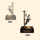 Lineman Climbing - Personalized Lineman Custom Shaped Acrylic Plaque