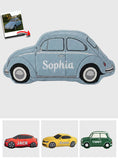 Custom Pillow For Car Lovers - Personalized Car Lover Faux Fur Shaped Pillow