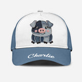 Cute Pig Denim Fabric Patches - Personalized Pig Lover Classic Cap