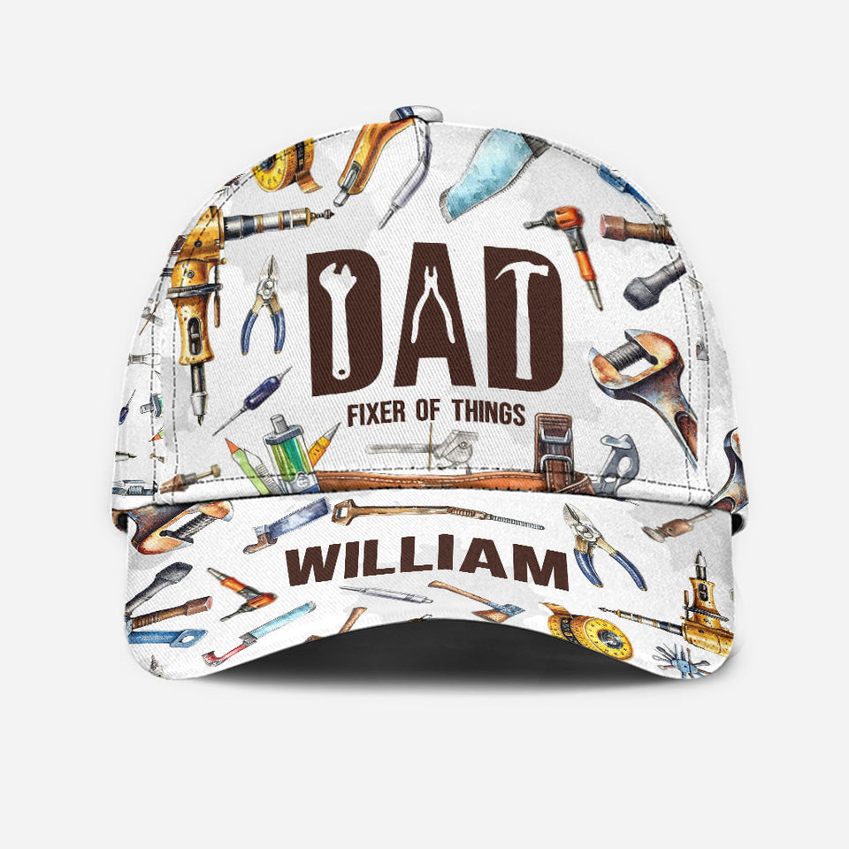Dad Fixer Of Things - Personalized Father Classic Cap
