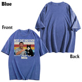 Best Cat Dad Ever - Personalized Cat Wash T-Shirt