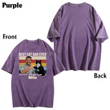 Best Cat Dad Ever - Personalized Cat Wash T-Shirt