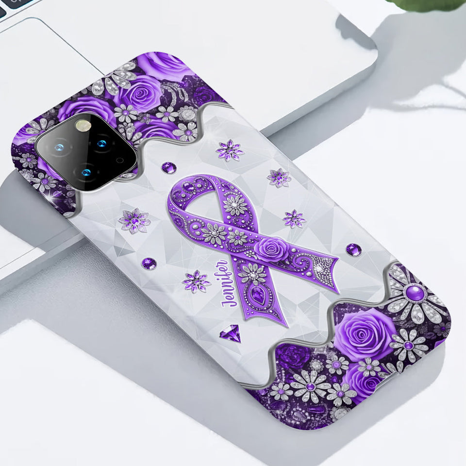 Cancer Awareness - Personalized Pancreatic Cancer Awareness Full Print Phone Case