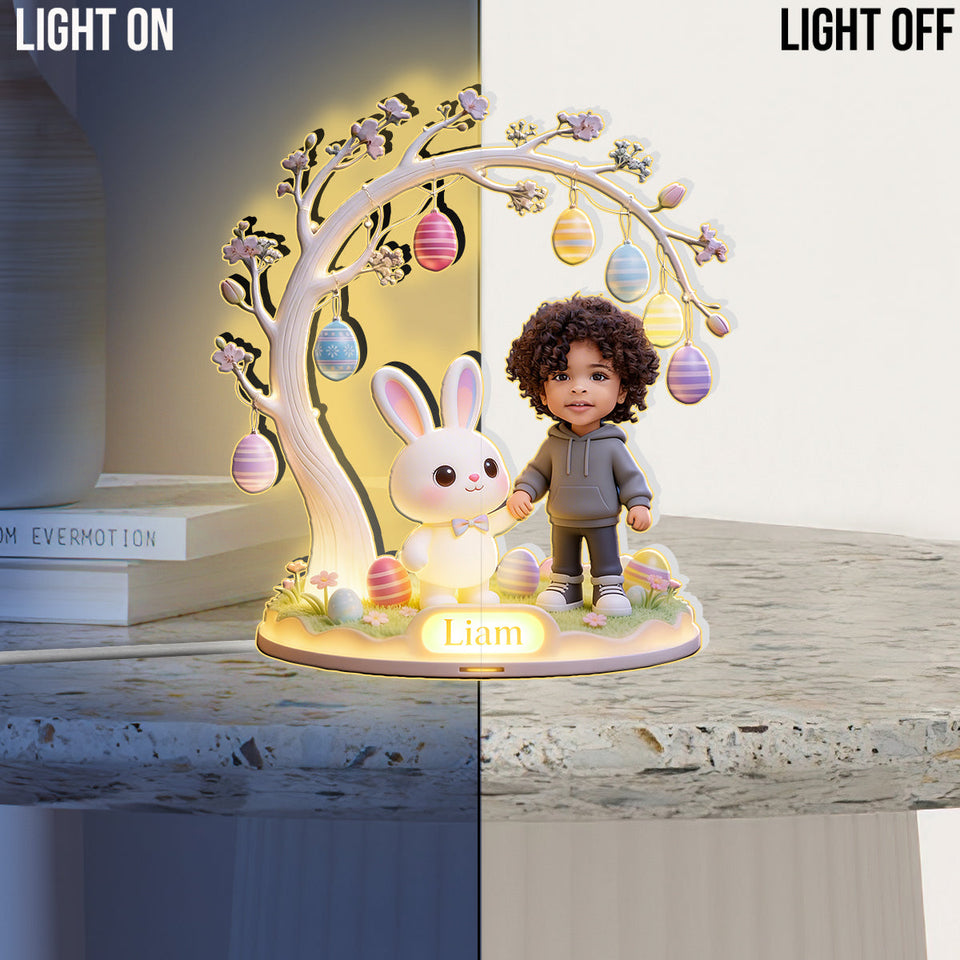 Custom Any Photo Best Easter Gift - Personalized Kid Acrylic LED Night Light