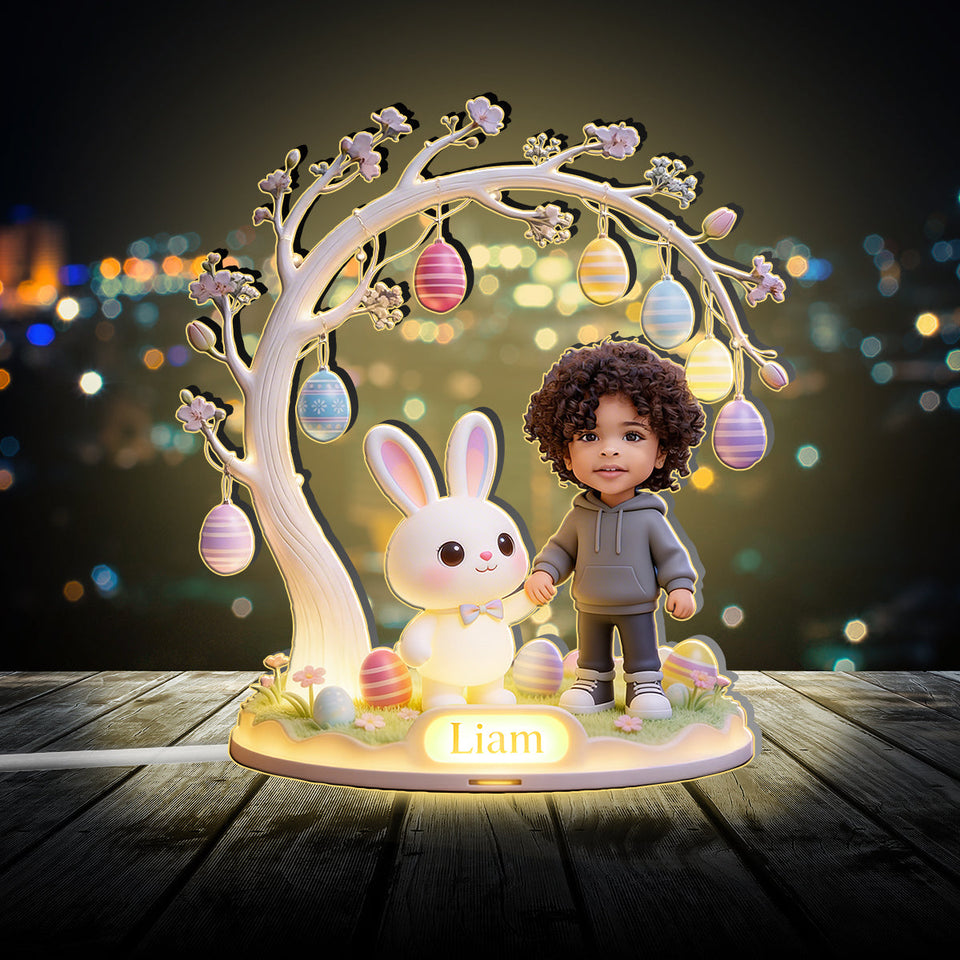 Custom Any Photo Best Easter Gift - Personalized Kid Acrylic LED Night Light