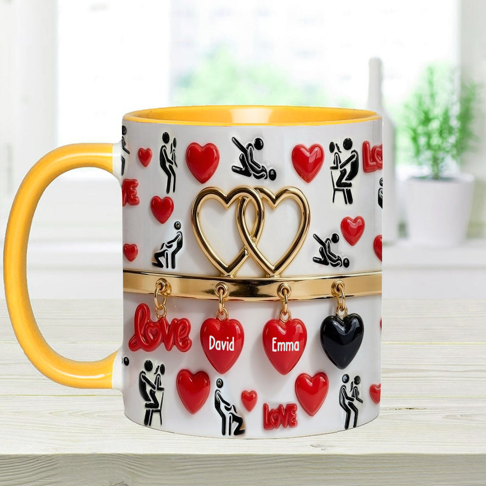 Funny Gift For Couple - Personalized Couple Accent Mug & Coaster