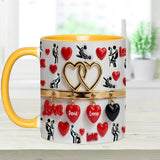 Funny Gift For Couple - Personalized Couple Accent Mug & Coaster
