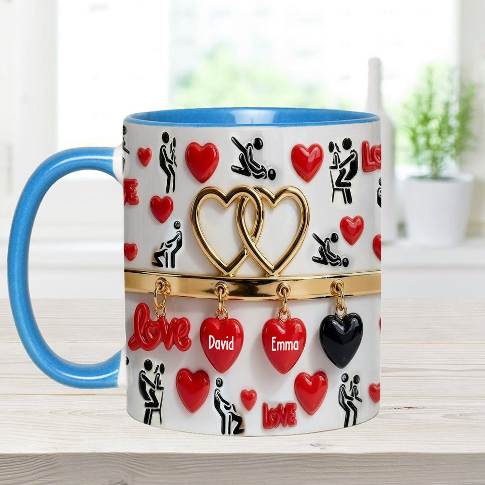 Funny Gift For Couple - Personalized Couple Accent Mug & Coaster