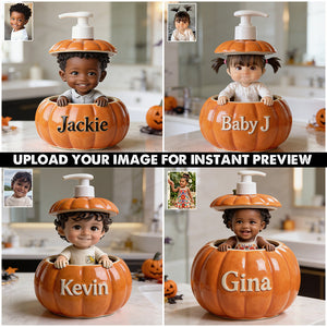 Pumpkin Peek-A-Boo - Personalized Kid Pump Dispenser