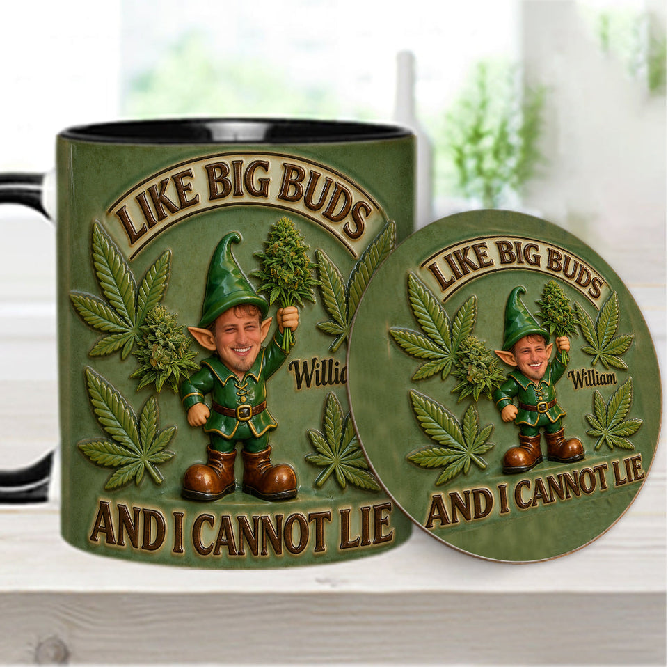 I Like Big Buds - Personalized Weed Accent Mug & Coaster