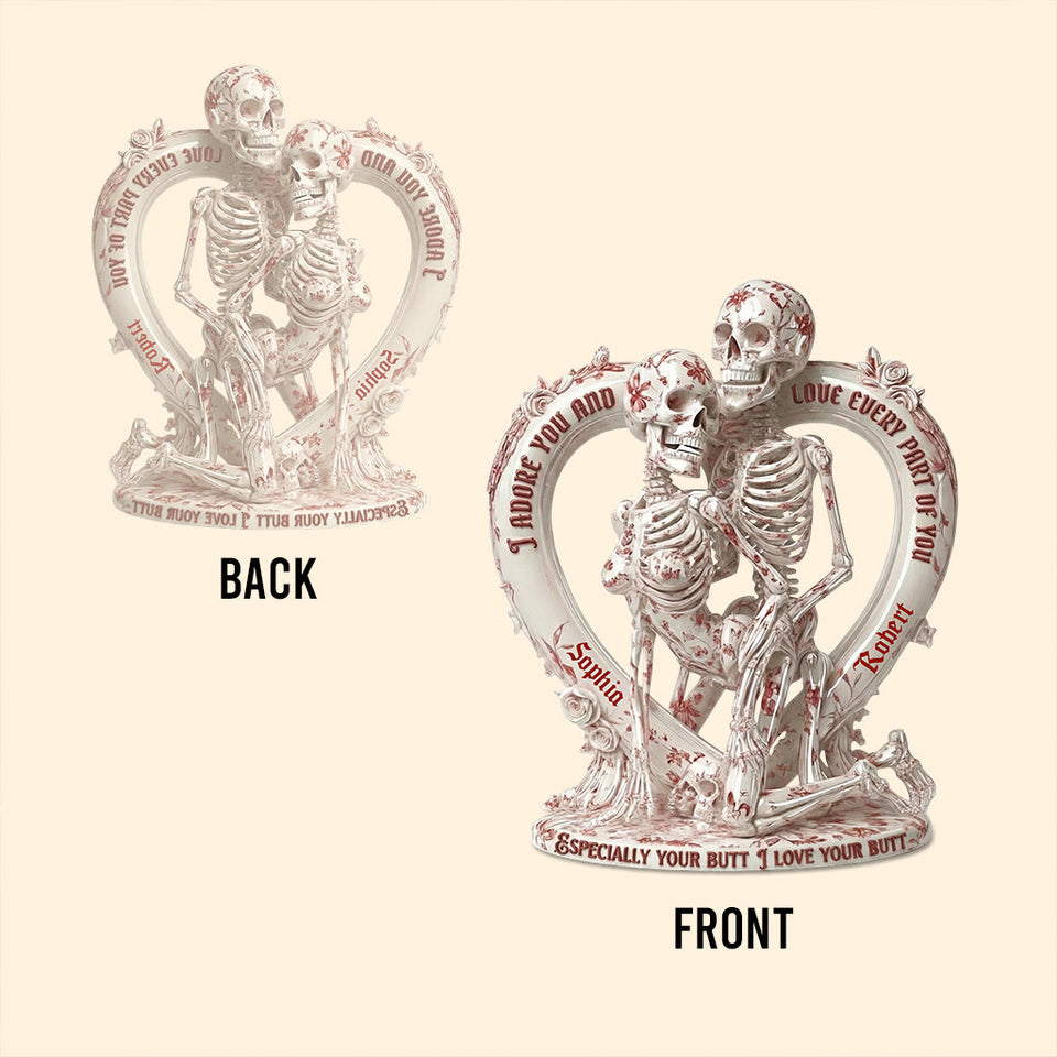 Toile de Jouy Skeleton - Personalized Skull Custom Shaped Acrylic Plaque