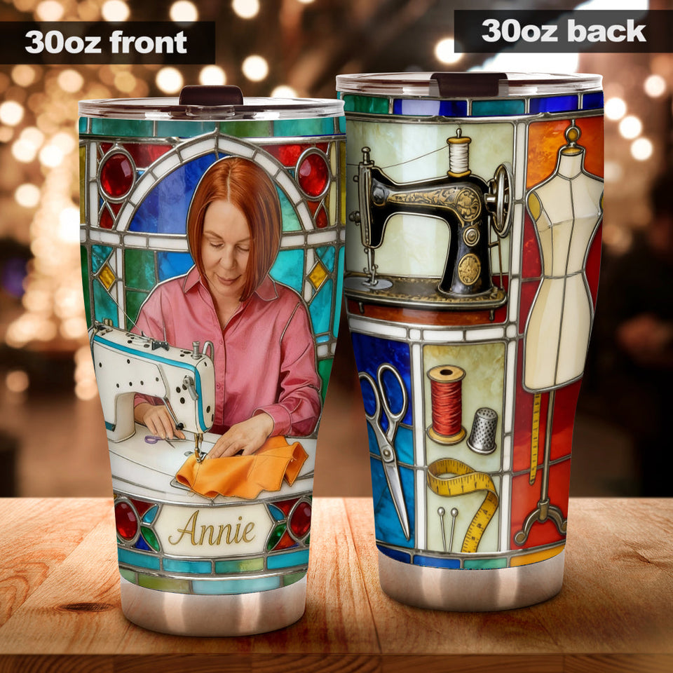 Custom From Any Photo - Personalized Sewing Tumbler