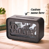 Personalized Name Rectangular Wooden Piggy Bank