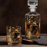 Love My Dog - Personalized German Shepherd Dog Whiskey Glass
