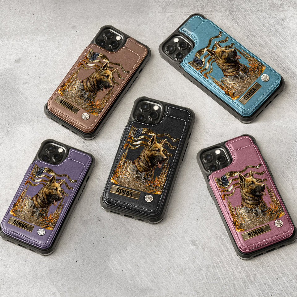 Love My Dog - Personalized German Shepherd Dog Wallet Phone Case