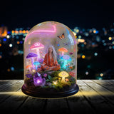 Psychedelic Mushroom, Groovy Hippie Theme - Personalized Hippie Acrylic LED Night Light