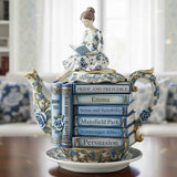 Book & Tea Loving Girl - Personalized Book Custom Shaped Acrylic Plaque
