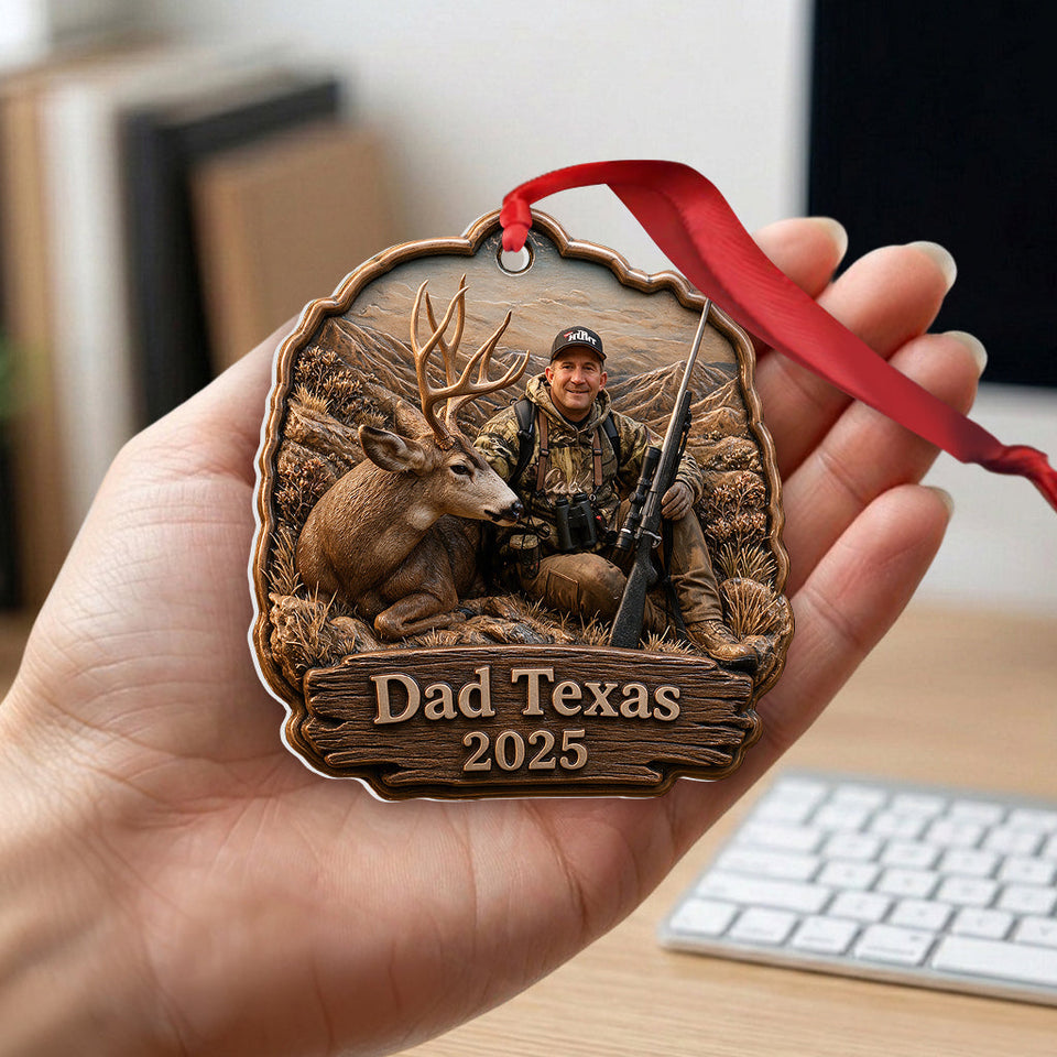 Gift for Hunters - Personalized Hunting Premium 3D Ornament