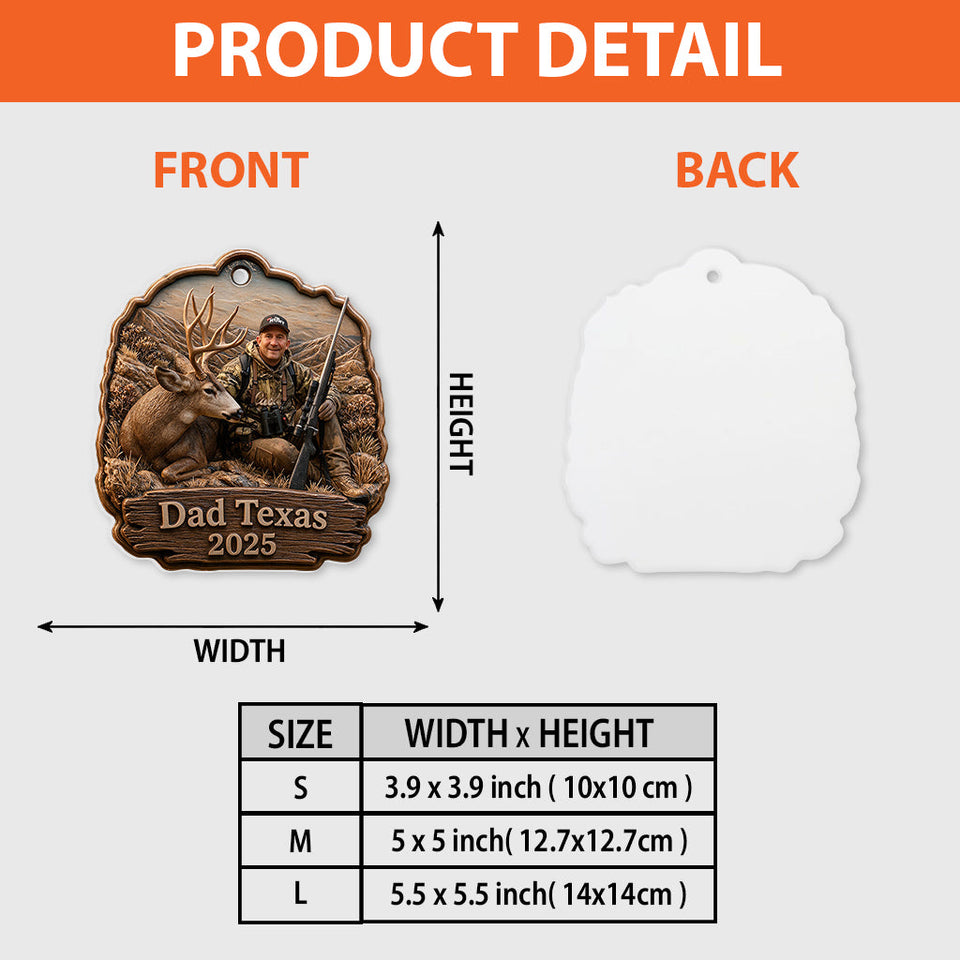 Gift for Hunters - Personalized Hunting Premium 3D Ornament