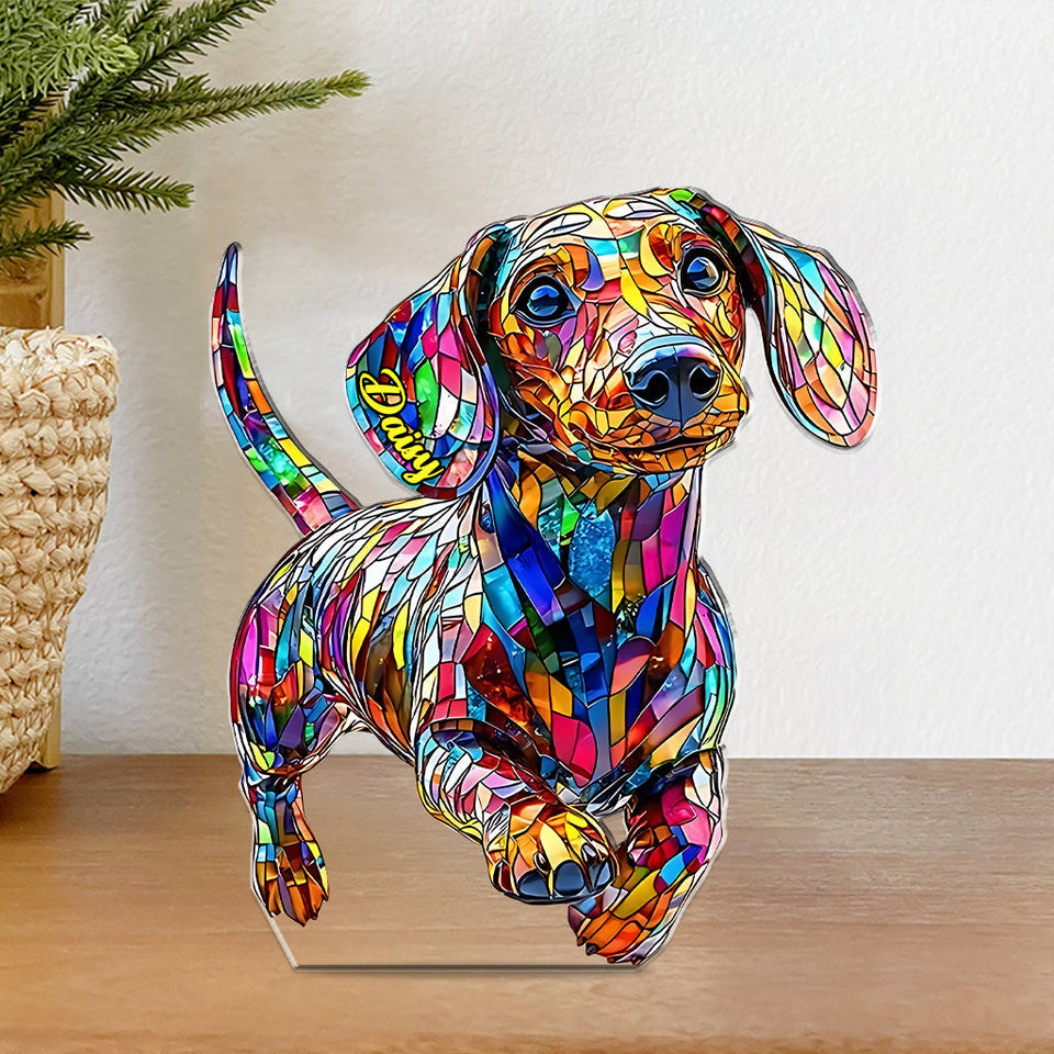I Love My Dog - Personalized Dog Custom Shaped Acrylic Plaque