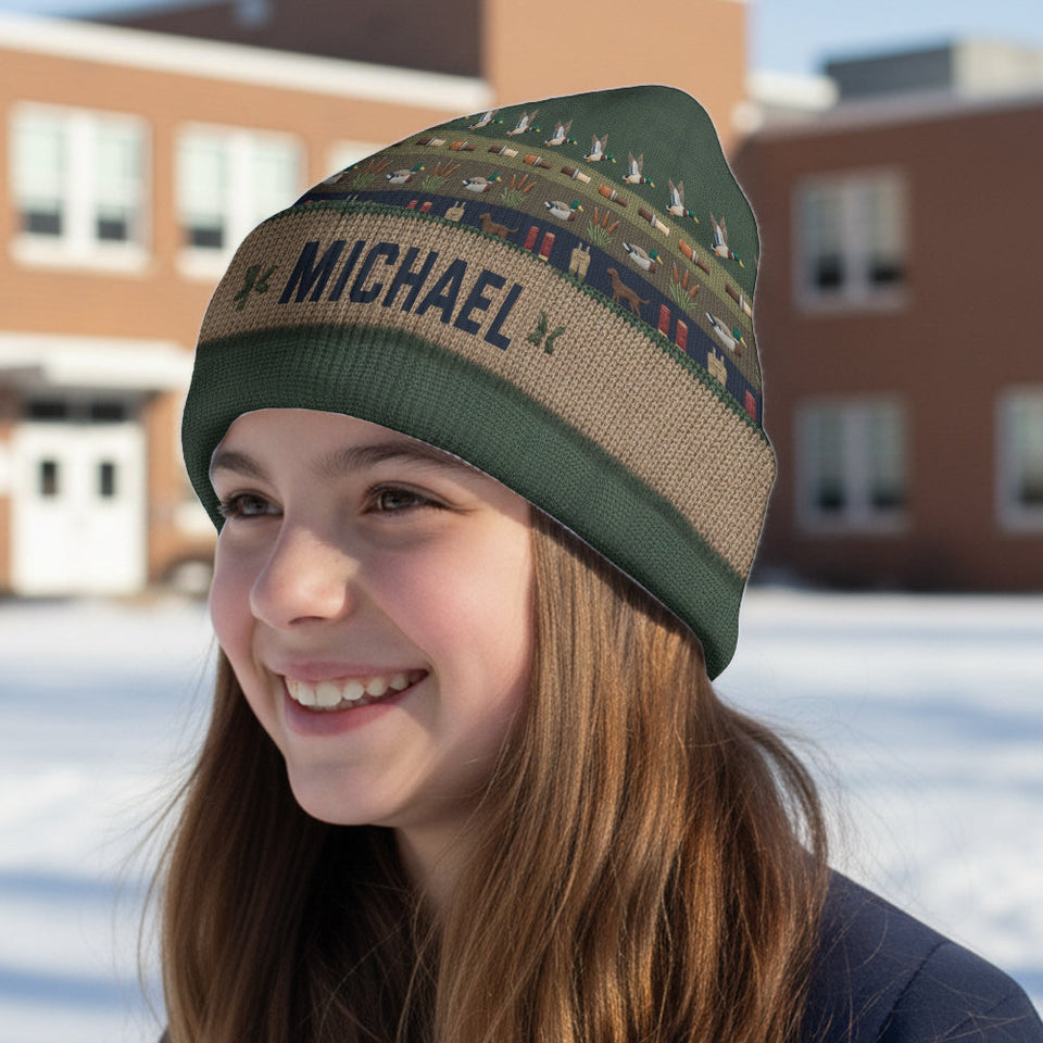 Duck Hunting Season - Personalized Hunting Beanie Hat