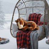 Sleeping Pony - Personalized Horse Faux Fur Shaped Pillow