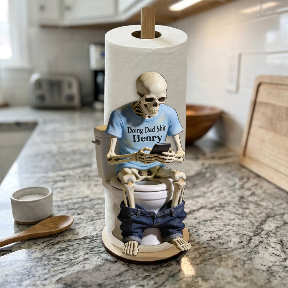 Doing Dad Sh*t - Personalized Father Paper Towel Stand