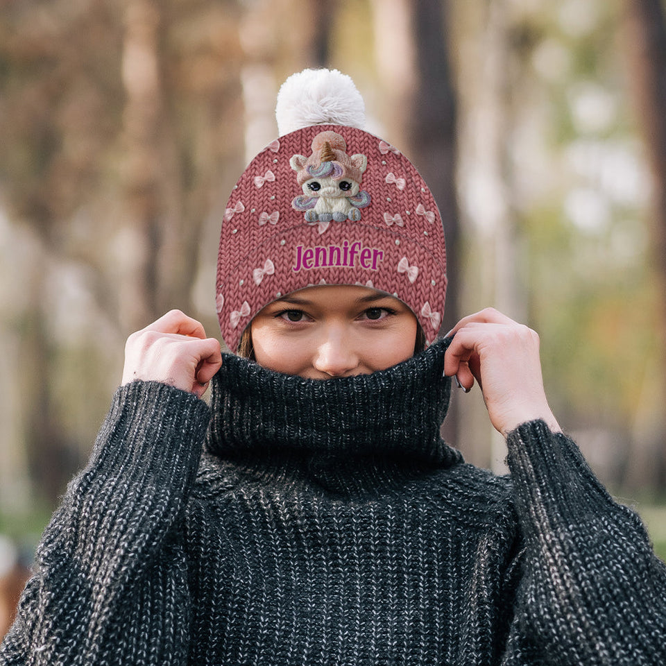 Adorable Unicorn - Personalized Kid Beanie Hat