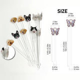 Just A Girl Who Loves Butterflies - Personalized Butterfly Set Accent Mug with Acrylic Stirrers