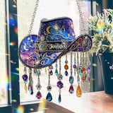 Beautiful Cowboy Hat - Personalized Cowgirl Window Hanging Suncatcher Ornament