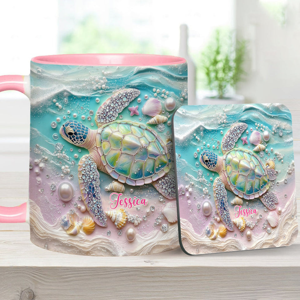 Love Turtles - Personalized Turtle Accent Mug
