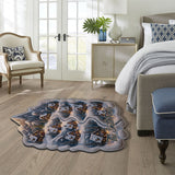 Snowy Mountain Village - Personalized Family Non-Slip Tufted Rug