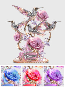 We Love You Gift For Mom, Grandma - Personalized Mother Custom Shaped Acrylic Plaque