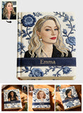 Custom Any Photo & Birth Month Flower - Personalized Self Love Leather Journal