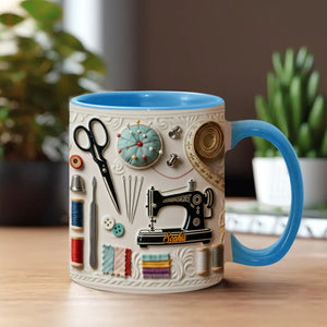 Love Sewing - Personalized Sewing Accent Mug