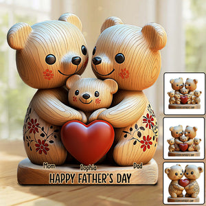 We Love You - Personalized Father Custom Shaped Acrylic Plaque