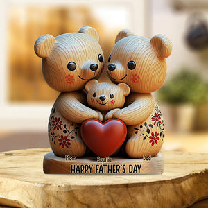 We Love You - Personalized Father Custom Shaped Acrylic Plaque