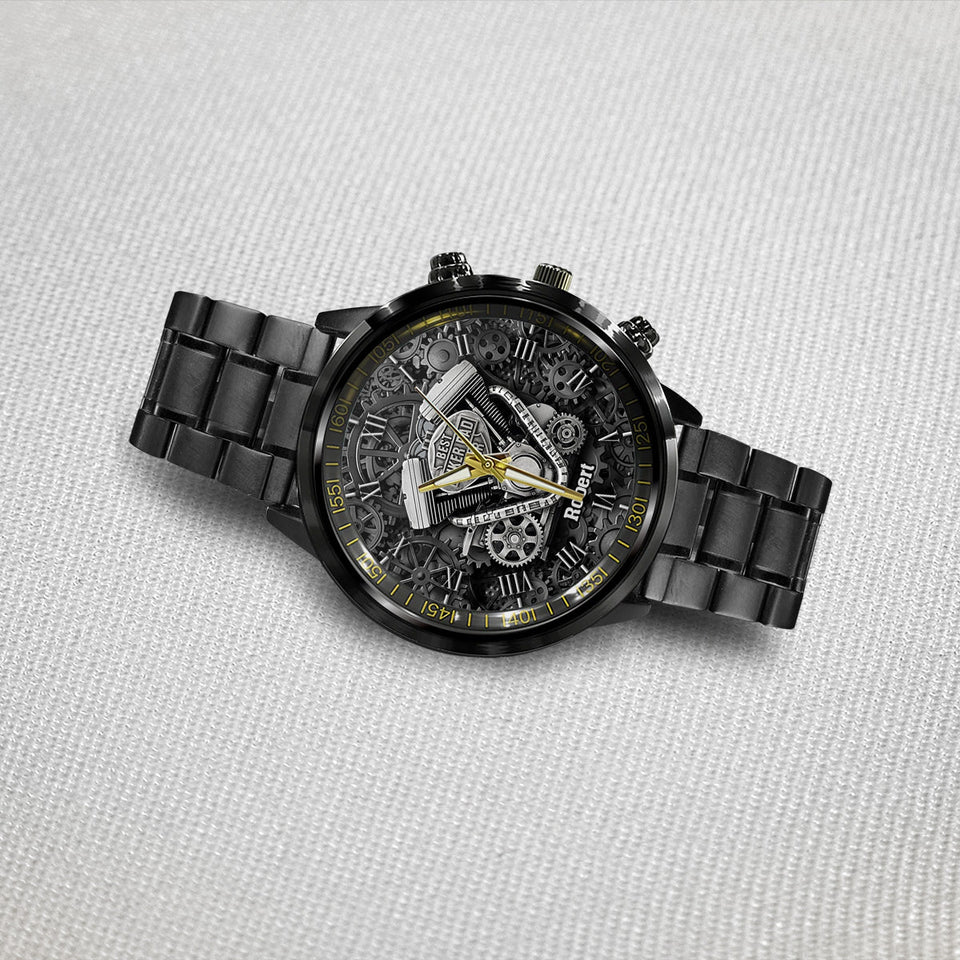 Best Dad Ever - Personalized Biker Hand Watch