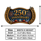 250th Anniversary Celabration - Personalized Western Outfit Wooden Wall Mount Sign