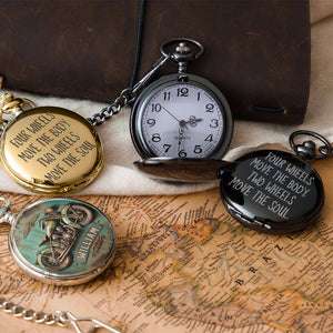 Motorcycle Lover - Personalized Biker Pocket Watch