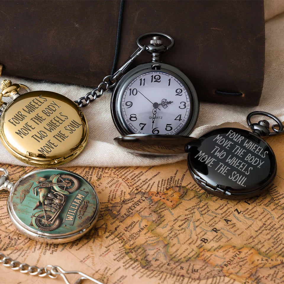Motorcycle Lover - Personalized Biker Pocket Watch