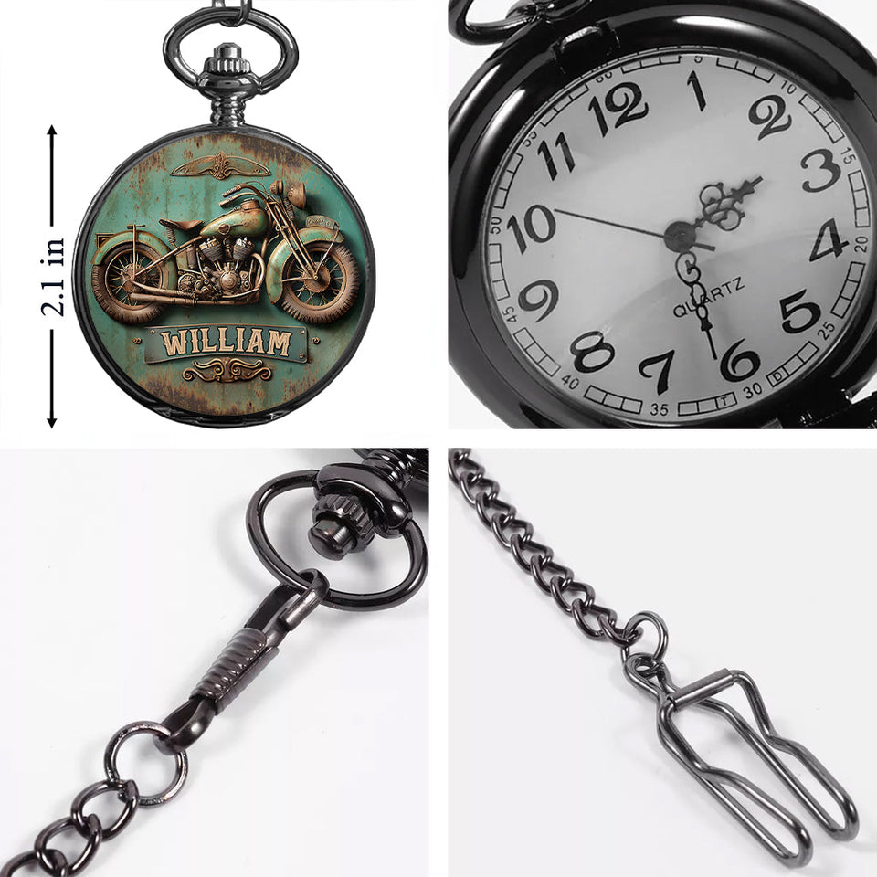 Motorcycle Lover - Personalized Biker Pocket Watch