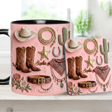 Cowgirl - Personalized Cowgirl Accent Mug & Coaster