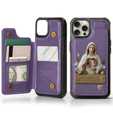 Virgin Mary Memorial - Personalized Memorial Wallet Phone Case
